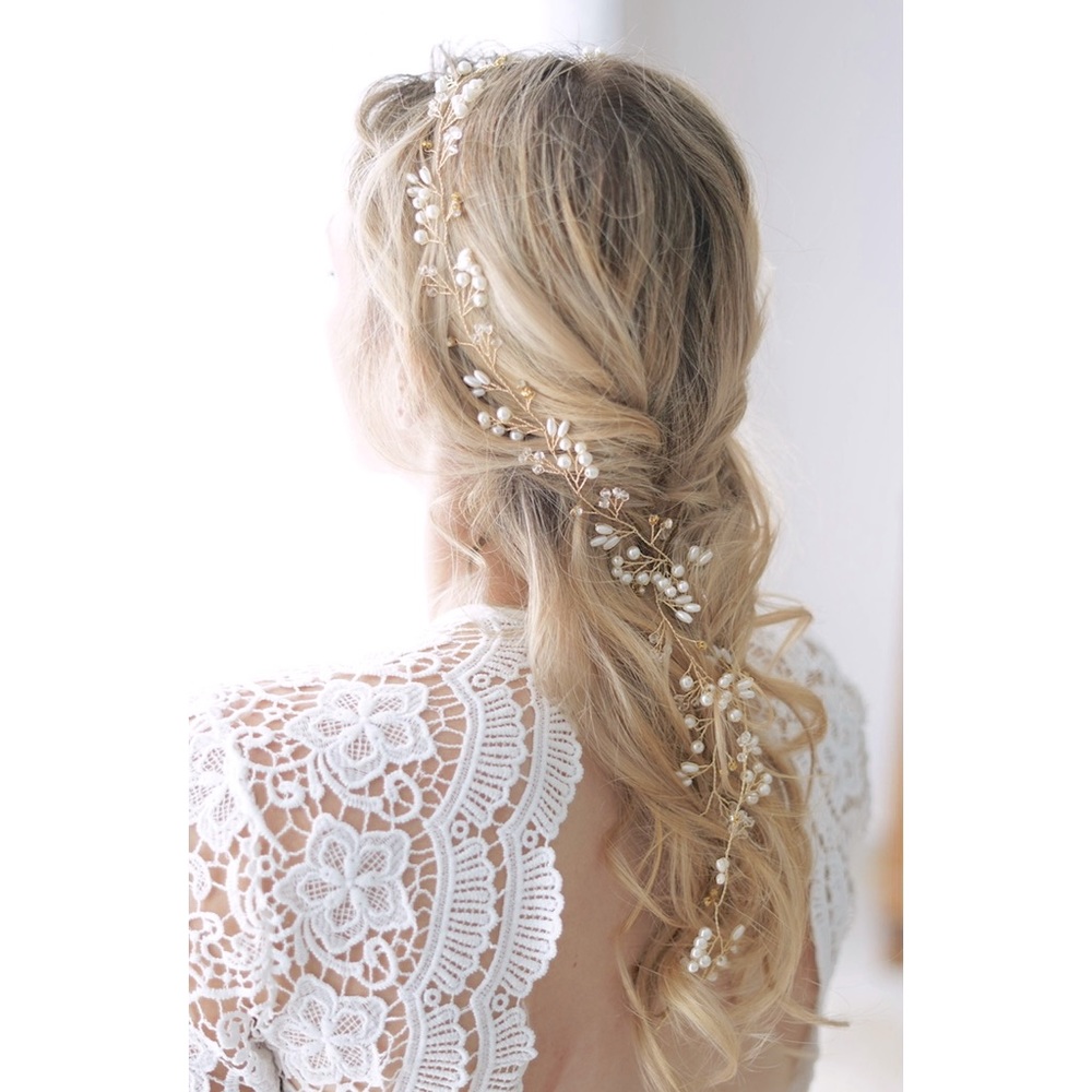 Rose Gold 20” Bridal Hair Vine - New!